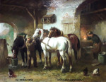 Na restauratie, Paarden bij hoefsmid, C. Bouter/C. Verschuur