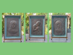 onbekend, koperen iconen, zwevend inlijsten