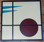 Onbekend, Abstract schilderij, inlijsten, baklijst
