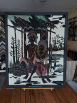 Batikdoek, Rusman, opspannen en inlijsten