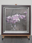 Schilderij, bloemstilleven, inlijsten