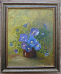 Schilderij, bloemstilleven, inlijsten