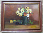 Schilderij, bloemstilleven, inlijsten