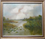 Schilderij, landschap, inlijsten