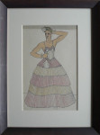 Ferdinand Erfmann, tekening, passe-partout en inlijsten