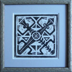 Ets, A.H. Rijcken, abstract, passe-partout en inlijsten