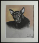 Pastel tekening, passe-partout en inlijsten