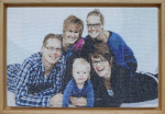 Borduurwerk, familiefoto, opspannen en inlijsten