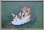 Schilderij, dierenportret, inlijsten