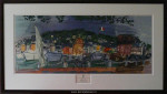 Prent, Raoul Dufy, Les yachts à Deauville 1938, passe-partout en inlijsten