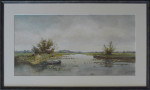 Anton Rutgers, aquarel, landschap, passe-partout en inlijsten