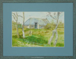 Aquarel, Boerderij, passe-partout en inlijsten