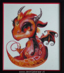 Borduren, Lil DragonZ Fire, opspannen en inlijsten