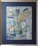 Onbekend, mixed media, passe-partout en inlijsten