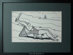 Ferdinand Erfmann, tekening, zomer, passe-partout&inlijsten