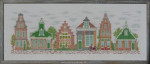 Borduren, Zaanse Schans huisjes, opspannen en inlijsten