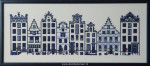 Borduren, Delfstblauwe huisjes, opspannen en inlijsten
