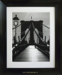 Onbekend, Brooklyn Bridge NY, passe-partout en inlijsten