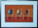 Molsen, aquarel, onbekend, passe-partout en inlijsten