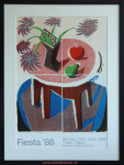 Poster, David Hockney, passe-partout en inlijsten