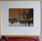 Paul Renard, straatbeeld Parijs, passe-partout en inlijsten