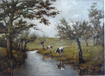 Na restauratie, koeien aan het water, Willem de Kok